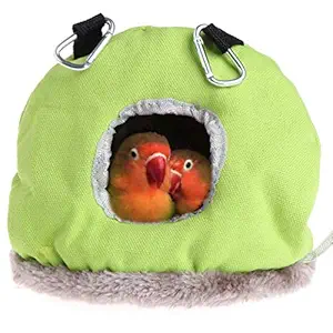 POPETPOP Cotton Winter Parrot Nest Warm Bird Hammock Hamster Hammock Small Pet Sleeping Bag Winetr Parrot Cave Pet House for Squirrel Hedgehog Budgies 11 x 10 x 5cm