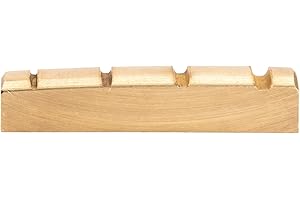 Musiclily Basic 43mm Bass Capotasto in Ottone Scanalato per Basso Elettrico 4 Corde Precision/Jazz Bass 43x6x9mm