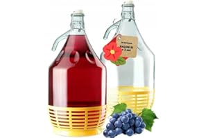 FIRMADIGARANZIA SRL Unbekannt 2 palloncini per fermentazione da 5 l, con chiusura a strappo e cestino in plastica, bottiglia di vetro, bottiglia di vetro