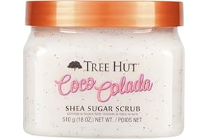 Tree Hut Shea Sugar Scrub Coco Colada, 510.3 g, Ultra Hydrating and Peeling Scrub for Nourishing Essential Body Care