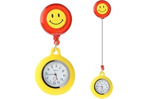 WRESS Fob Watches for Nurses - Nurses Watch Brooch with Convenient Clip-on Fob Watch for Medical Professionals - Retractable Nurse Watch, Stylish Doctor Brooch Pin