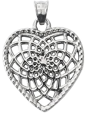 Traumfänger TF04MSS Damen Anhänger Herz Edelstahl