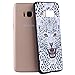 Produktbild Samsung Galaxy S8 / SM-G950F (5,8 Zoll) Hülle, Hozor Ultra Dünn Weiche Silikon Schutzhülle TPU Bumper Case Schwarz Stil Leichte Kratzfeste Handyhülle 3D Gemalt Geprägt Design Leopard Kopf Muster
