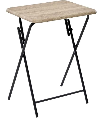 Table Pliante NOWY STYL – Plateau Gris Clair 160x80 Cm, Piétement Noir, Rangement Facile, Hauteur 72,5 Cm