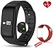 Produktbild Fitness Armband mit Pulsmesser - AUQIEN F1 Fitness Tracker, Wasserdichte IP 67 Sportuhr, Aktivitätstracker Schrittzähler Kalorienzähler Fitness Uhr mit einem Ersatzarmband für iOS und Android