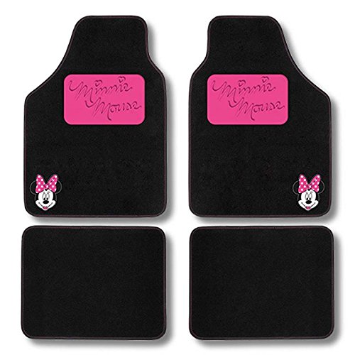 Minnie MINNIE107 Juego Alfombras para Automóviles, Negro