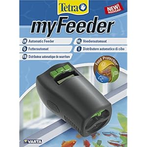 [Gesponsert]Tetra myFeeder Futterautomat für Zierfische im Aquarium, Anthrazit, Inklusive Batterien
