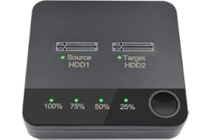 LILITOK Estación de acoplamiento de clon M.2 SATA de 2 bahías, duplicador SSD compatible con una tecla de sistema de copia de disco duro accesorios