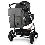 GAGAKU Wasserdicht Wickelrucksack Aktualisierung Ausgabe Große Wickeltasche Rucksack mit Wickelunterlag – Grau - 5