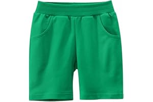 ASKSA Jungen Shorts Sommer Casual Kinder Kurze Hosen Einfarbig Baumwolle Pull-on Freizeit Shorts