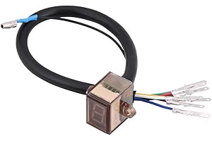 TISSTING Motorcycle Gear Indicator Universal Motorcycle 6 Speed Digital Gear Indicator Shift Lever Sensors Gear Waterproof LED Display for Motorcycles ATV Dirt Bike