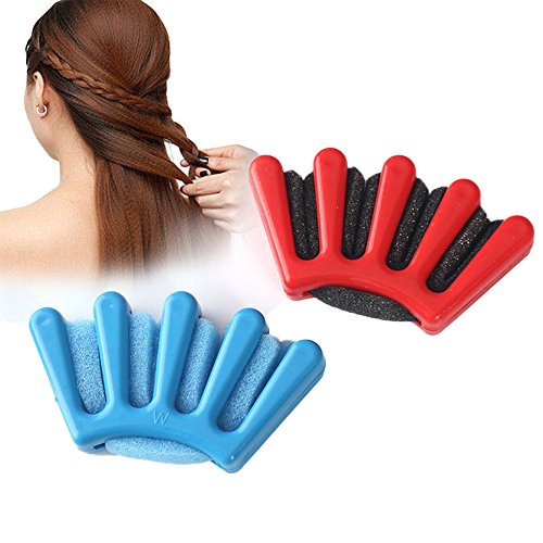 ?HuntGold Nützlich Französischer Zopf Flechter Haare Fechten Schnelle Haarstyling Werkzeug Blau - 4