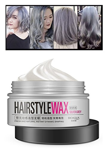 Yitla Haar Farbe Wachs Schlamm Farbstoff Färbung Creme,Silber-grau - 4