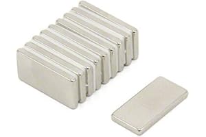 Magnetastico | 10 aimants en néodyme N52 rectangulaire 20x10x2 mm | Permanent Magnet pour réfrigérateur Aimant Tableau magnétique Aimant pour Tableau Blanc Aimant parallélépipédique Magnet frigo