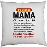 Muttertag Kuschelkissen mit Füllung: Firma MAMA GmbH..., Farbe: Weiss, Ideal als Muttertags-Geschenk Sofa-Kissen auch zur Deko
