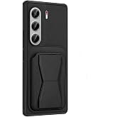 CONSTRAIN - Tecno Camon 40 Pro 5G ile uyumlu Kılıf Bikart Standlı Kartlıklı - Siyah