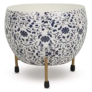 Fabulo Plant Pots with Stand -Decorative Pots for Indoor Plants Rust Free Metal Plant Pots for Living Room, Balcony and Garden Decor (Plants not Included)