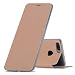 Produktbild Happon OPPO R11s Flip Cover, Case, Skin Card Slot [Stand Feature] Leather Wallet Case Vintage Book Style Magnetic Protective Cover Holder for OPPO R11s - Gold