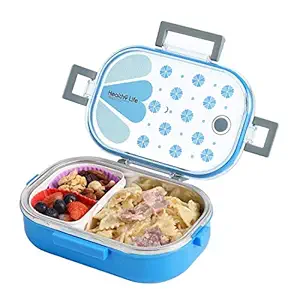 Kgeorix 1 Piece, Stainless Steel Thermos Type Lunch Box for Kids, Girls, Women, Men Bento Box Leakproof Japanese Style Lunch Box Set (Multicolor - 710 ML)