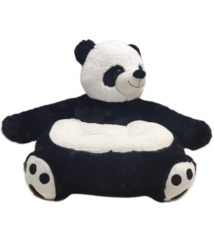 Meindin Poltrona Peluche Panda | Divano Seduta Imbottito Per Bambini | Sedile Di Supporto Per Animali Morbidi
