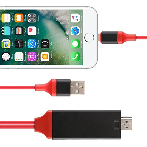 Iphone HDMI Fernsehkabel, Plug-and-Play, Blitz iphone zum HDMI HDTV-Anzeigenadapterkabel für iphone7 / 6 / Plus / 5S Handy (keine app, keine Einstellung mehr) - 4
