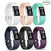 Produktbild Gogoings für Fitbit Charge 2 Armband Original - Luxus Silikon Fitbit Ersetzerband Fitness Armbänder Damen Herren Verstellbares Uhrenarmband für Fitbit Charge 2 Zubehör (Groß) Packung mit 6 Farben