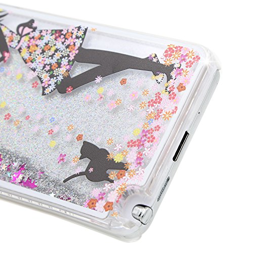 Für Samsung Galaxy Note 3 Hülle,Für Samsung Galaxy Note 3 Flüssigkeit Handyhülle,Funyye Luxus Luxuriös [Bunten Muster] Liebe Herzen Star Fließt Treibsand Durchsichtige Handytasche Glänzend Glitzer Diamond Diamant Fließen Flüssig Flüssigkeit Handyhülle Handy Hülle Case Tasche Crystal Case Durchsichtig Schutzhülle Etui Bumper Für Samsung Galaxy Note 3 + 1 x Frei Displayschutzfolie – Silber Glitter,Rock Mädchen - 3
