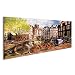 Produktbild Bild Bilder auf Leinwand Berühmte Amsterdam-Stadt in Holland, Grafik in der Malereiart Wandbild, Poster, Leinwandbild KNO