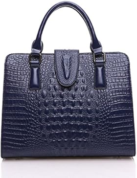 KAXIDY Krokodil Leder Damen Handtasche Schultertasche Tasche Umhängetasche Shopper Henkeltasche