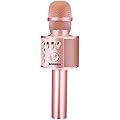 Microphone Sans Fil Karaoké, BONAOK Microphone Bluetooth Lecteur Enregistreur Mini Karaoké Enfant Fête Familial pour Appareil Intelligent Android/iOS