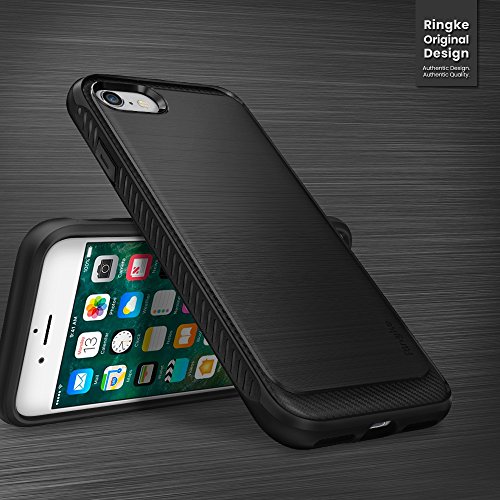 Ringke Funda Apple iPhone 8  iPhone 7  Onyx   Fuerza el  stica  Durabilidad Flexible  Duradero Antideslizante Gota protecci  n  TPU Defensivo para Apple iPhone 8  iPhone 7 - Negro Black