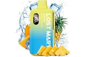 KING BAJ LOST MARY BM6000, (Pineapple ice) Inhale Activated And Rechargeable, Refillable Vape, 6K Clear Puffs,Nicotine Free, 2% n-salt, Pack Of 1