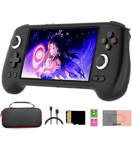 Console Portable RG35XX H Avec 5500+ Jeux Rétro - Écran IPS 3.5 Pouces, Compatible Manette Sans Fil - Système Linux, Processeur Quad-core
