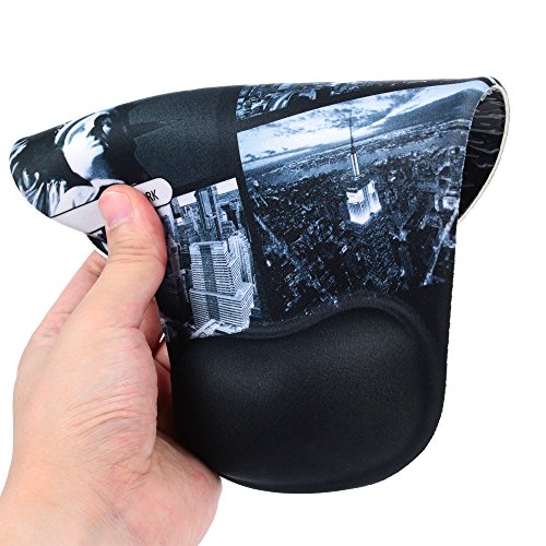 BADALink Gel Retro-Motiv Mousepad Handgelenkschutz Schöne Persönlichkeit Farbe Silikon-Pads Mousepads Gaming Mauspad or Fast and Accurate Control mit Welcome To New York Design - 4