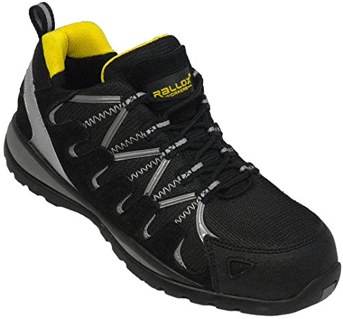 Arbeitsschuhe Sicherheitsschuhe Schuhe RALLOX 64 Sneakers schwarz gelb S1 NEU Gr. 38 39 40 41 42 43 44 45 46 47