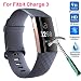 Produktbild Big-Mountain-Watch Bands TPU Displayschutzfolie | für Fitbit Charge 3 | Transparente HD klar Display Schutz Folie Cover Film | 9H Explosionsgeschützt Vollbild Membran (Transparent)