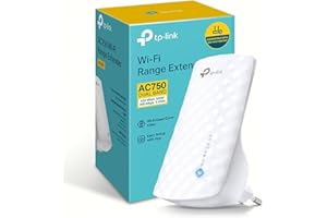 TP-Link RE190 AC750 - Amplificador Señal WiFi, 433Mbps en 5GHz 300Mbps en 2.4GHz con EU Enchufe, WPS, Indicador LED de Señal,