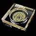 Produktbild HALORI Ash tray Schwere Kristall Aschenbecher - Square, große Wohnkultur Office Cigar Aschenbecher, Outdoor-Garten handbemalte Aschenbecher (Gold + Transparent) (Size : L)