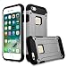 Produktbild gahatoo [kompatibel für iPhone 7] Panzer Outdoor Case Hülle Ultra Slim [Hybrid TPU Silikon Hardcase] Handyhülle in Grau [Tactical Military Defender]