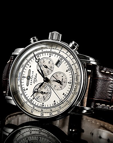 Zeppelin Men's Chronograph Watch 76801 With Alarm , Date Function And Tachymeter