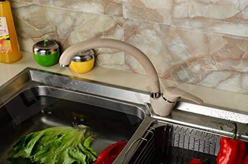 ZXC 4100-8D Granit Qualitäts Einhand Spültisch Mischbatterie Armatur Beige- NEU - 5