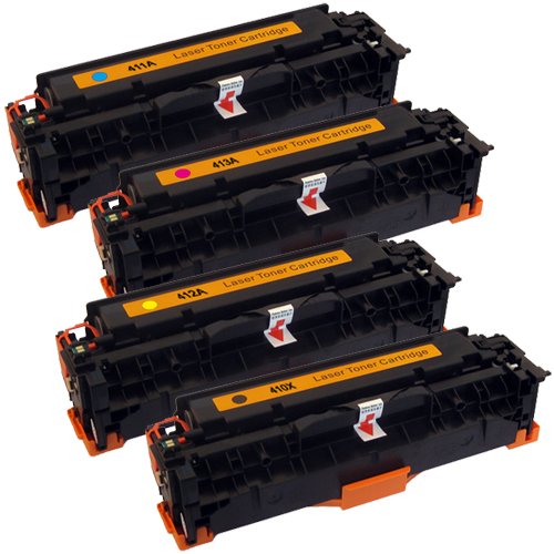 PlatinumSerie® 4 Toner XL für HP CE410X CE411A CE412A CE413A Laserjet Pro Color 300 M351A MFP M375NW 400 M451DN M451DW M451NW M475DN M475DW - 2