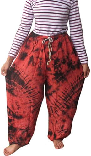 Bright Tie Dye Genuine Fine Cotton Rayon Fisherman YOKA Pants Hippie Baggy Trousers