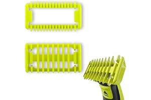 QOMJUFA 2 pcs per philips oneblade, Pettini per Rasoio Corpo, Pettini da Barba, Shaver Body Hair Guards, Pettini per Pelle e Corpo, per Philips QP25XX/QP26XX/QP65XX/QP66XX