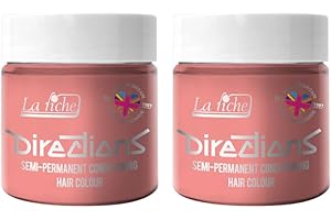2 x La Riche Directions Semi-Permanent Hair Color 100ml Tub (Pastel Pink)