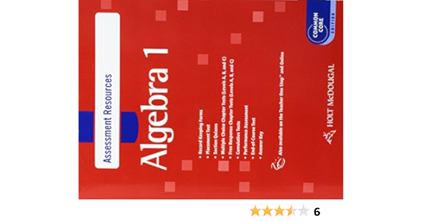 Buy Holt Mcdougal Algebra 1 Mon Core Assessment Resources With Answers Book Online At Low Prices In India Holt Mcdougal Algebra 1 Mon Core Assessment Resources With Answers Reviews Ratings In