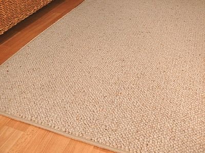 Natur Wolle Teppich Berber Malta Beige in 24 Größen, Größe:300×300 cm - 2
