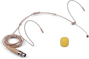 Fesjoy Micro-Casque léger Serre-tête Microphone à condensateur Micro 4 Broches Mini XLR pour émetteur de Poche sans Fil