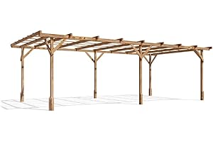 Dunster House Wooden Pergola 6 x 3 Metres Garden Plant Frame Kit Utopia