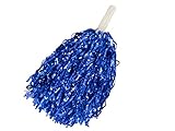 Alsino Metallic Schimmer Pompom Cheerleader alle Farben, Farbe wählen:blau